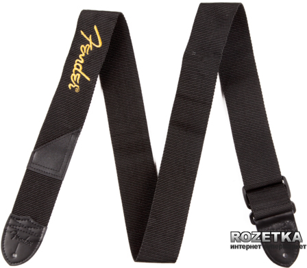 

Fender 2” Black Polyester Logo Straps Black/Yellow (099-0662-070)