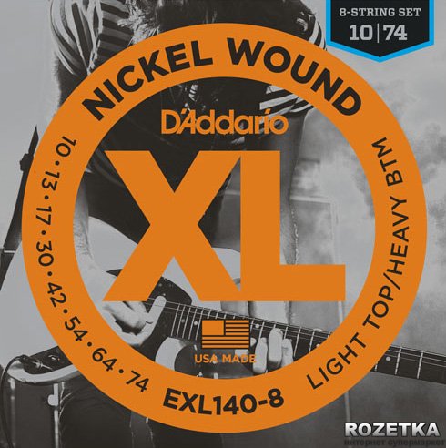 

D'Addario EXL140-8 Nickel XL Light Top/Heavy Bottom 8-Strings (10-74)