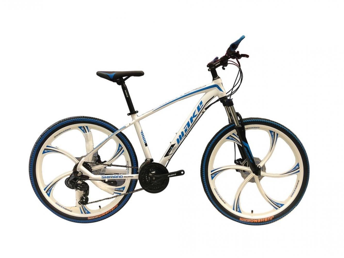

Велосипед Make bike MTB2 26" литые диски 26", бело-синий