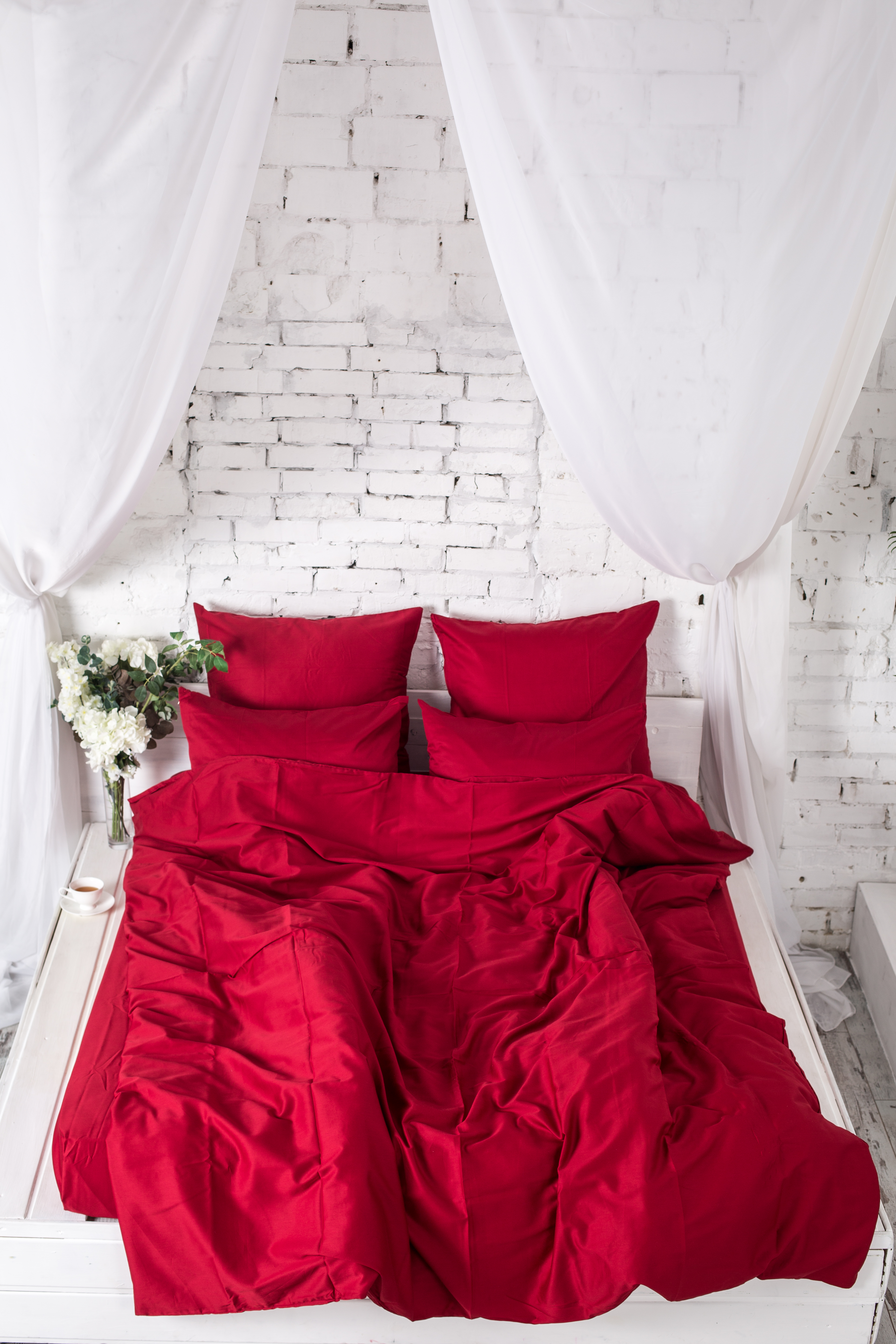 

Комплект постельного белья Novita Сатин 210х220 Wine red bordo (Wine red bordo)