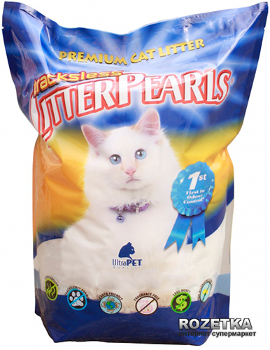

Наполнитель для кошачьего туалета Litter Pearls TrackLess Кварцевый впитывающий 9.07 кг (18.9 л)