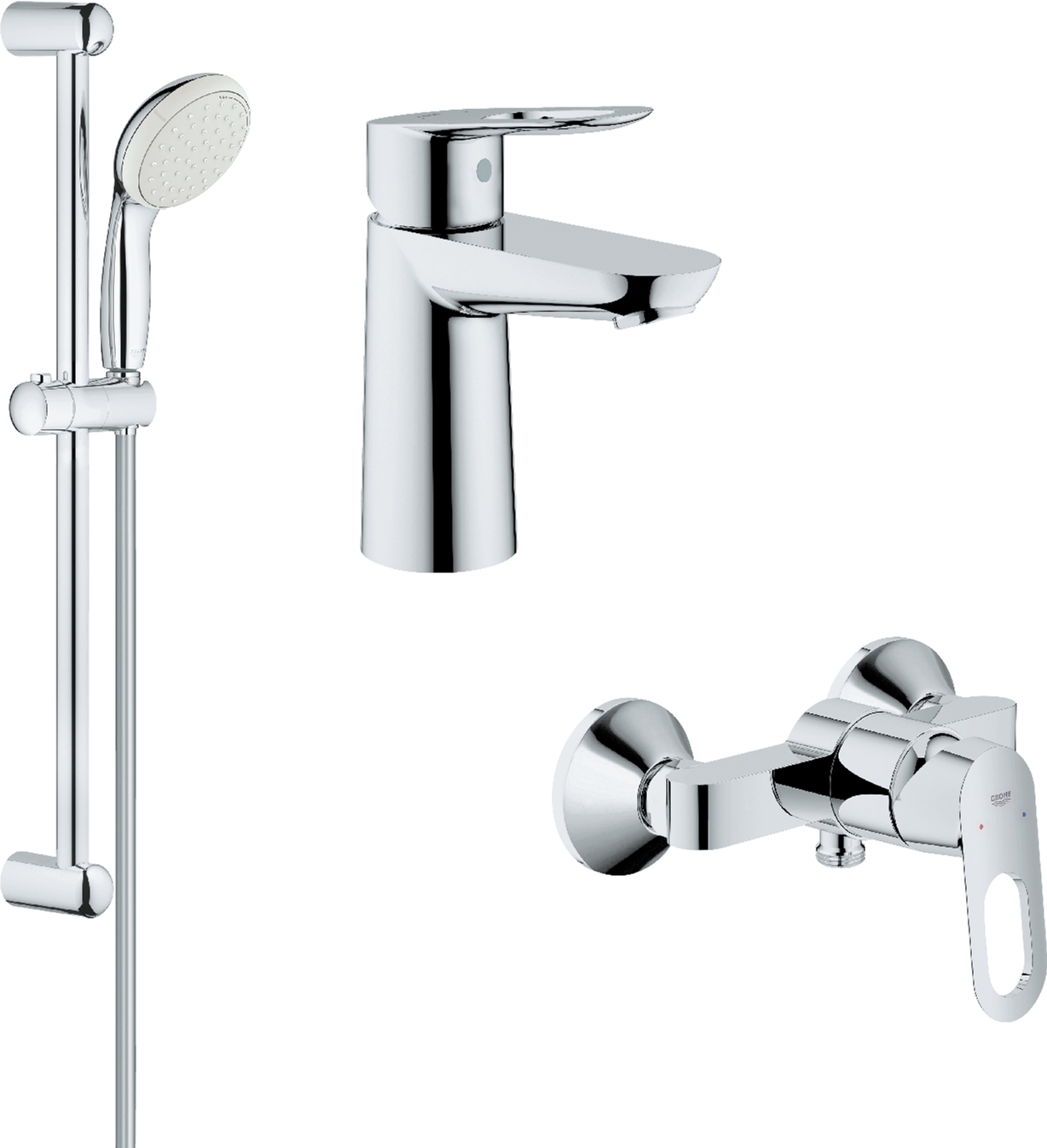 

Набор смесителей GROHE BauLoop 123220S (23337000 + 32816000 + 27598001)