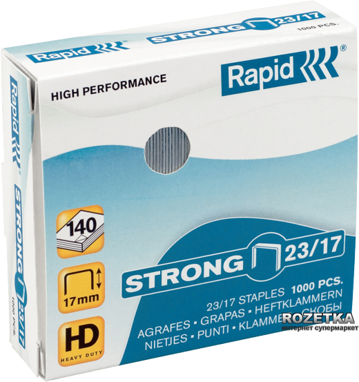 

Cкобы Rapid Strong 23/17 1000 штук (24870300)