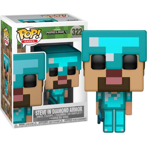 

Фигурка Funko POP Games: Minecraft - Steve in Diamond Armor Vinyl Figure (322) 10 см