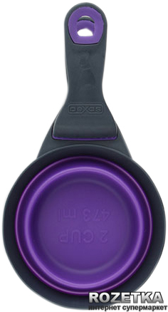 Акція на Большой мерный стакан на клипсе для собак Dexas Фиолетовый (dx30733) від Rozetka UA