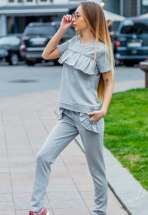 

Спортивный костюм G&M k-54562  Размер цвет серый, Спортивный костюм G&M k-54562 44 Размер цвет серый