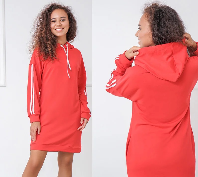 

Спортивное платье FG "Лазио" Красный - Двунитка, Спортивное платье FG "Лазио" Красный 42-44 Двунитка