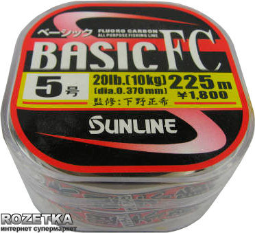 

Леска Sunline Basic FC 225 м #5/0.37 мм 10 кг (16580101)