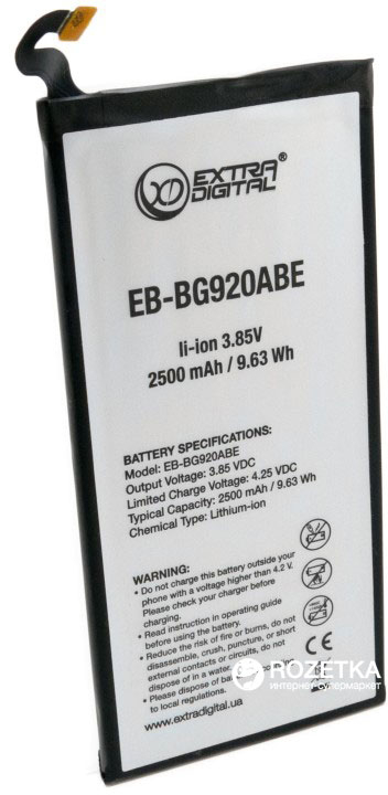 

Аккумулятор ExtraDigital для Samsung Galaxy S6