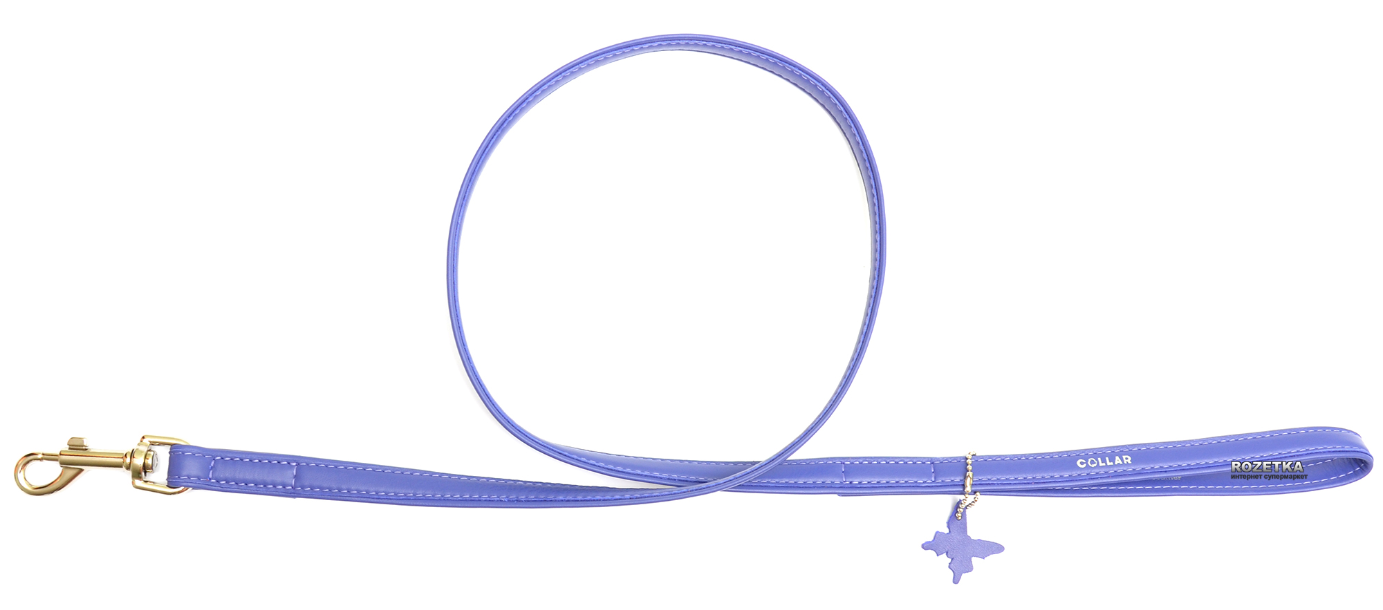 

Поводок для собак кожаный Collar WAUDOG Glamour, M-XXL, Ш 25 мм, Дл 122 см