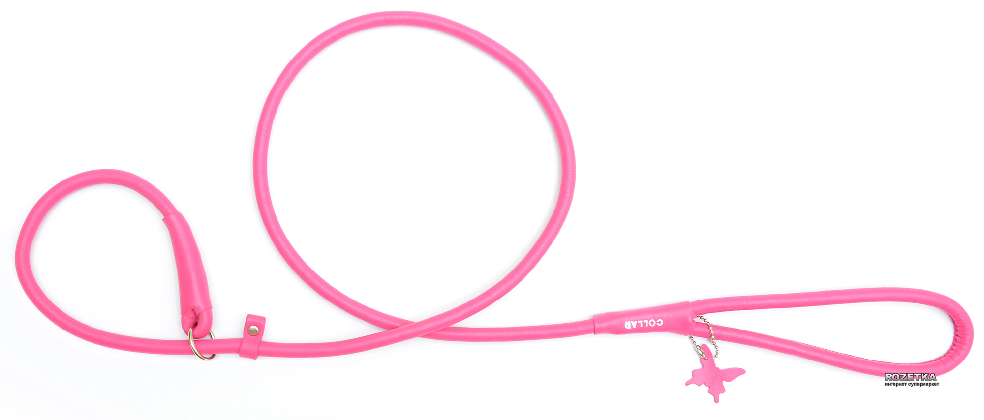 

Поводок-удавка Collar Glamour круглый 183 см 8 мм Розовый