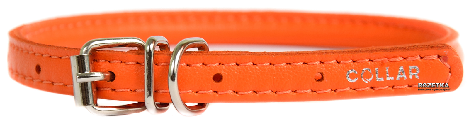 

Ошейник для собак кожаный Collar WAUDOG Glamour с QR паспортом, круглый, L, Д 13 мм, Дл 45-53 см