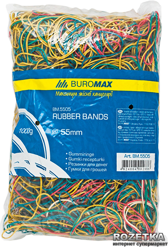 

Резинки для денег Buromax 1000 г ассорти (BM.5505)