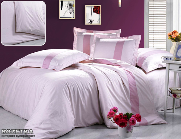 

Комплект постельного белья Valtery OD-23 200 x 220 Бело-розовый