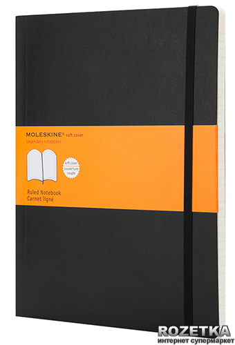 

Записная книга Moleskine Classic 19 х 25 см 192 страницы в линейку Черная (9788883707223)