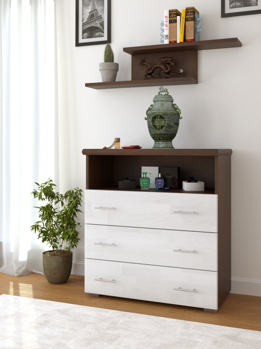 

Комод Arbordrev Эксклюзив 3Ш1П сосна Темный орех