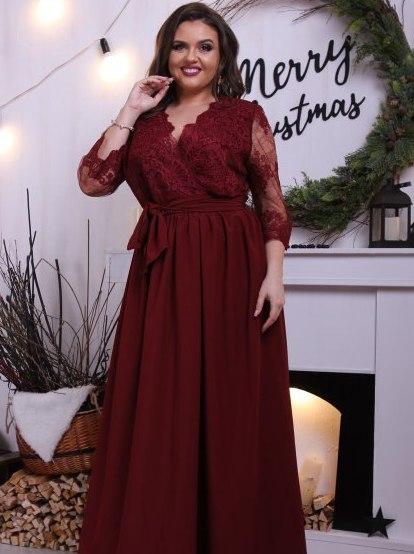 

Платье G&M k-35625 универсальный - Размер цвет бордовый, Платье G&M k-35625 универсальный 42-46 Размер цвет бордовый