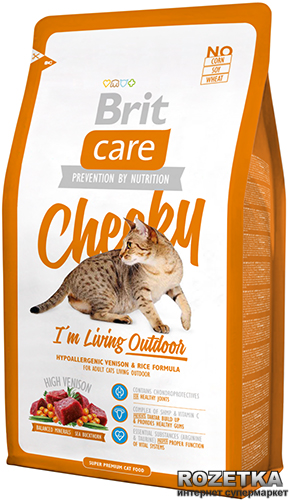 

Сухой корм для кошек живущих на улице Brit Care Cheeky I am Living Outdoor 2 кг