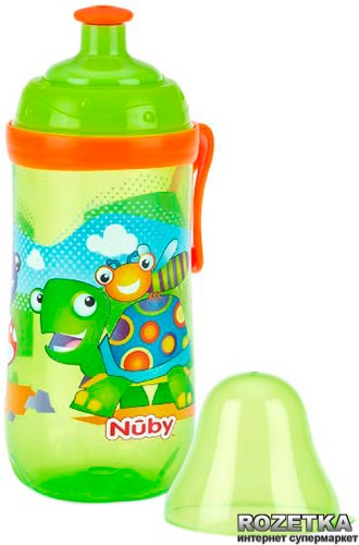 

Поильник Nuby Pop up с колпачком 360 мл Зеленый (1250(turtle)) (5414959022498)