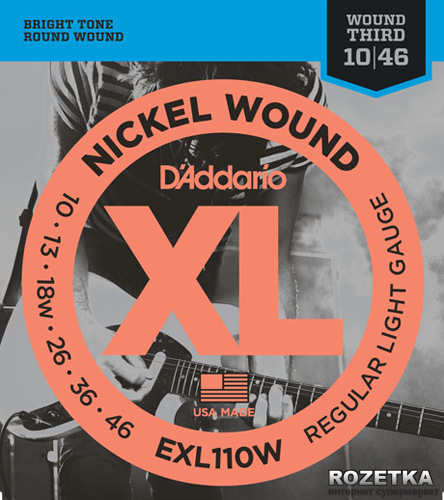 

D'Addario EXL110W XL Nickel Wound 3rd Regular Light (10-46)