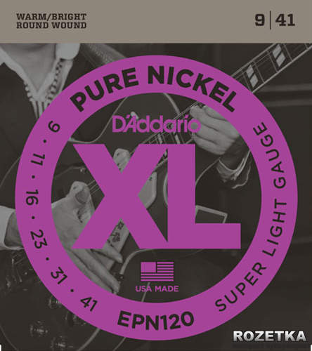 

D'Addario EPN120 XL Pure Nickel Super Light (9-41)