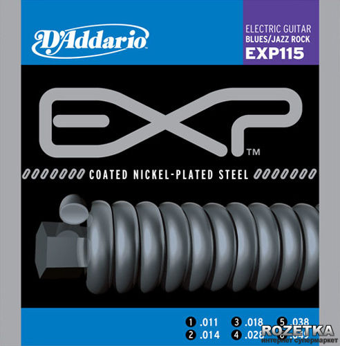 

D'Addario EXP115 Coated Nickel-Plated Blues/Jazz Rock Medium (11-49)