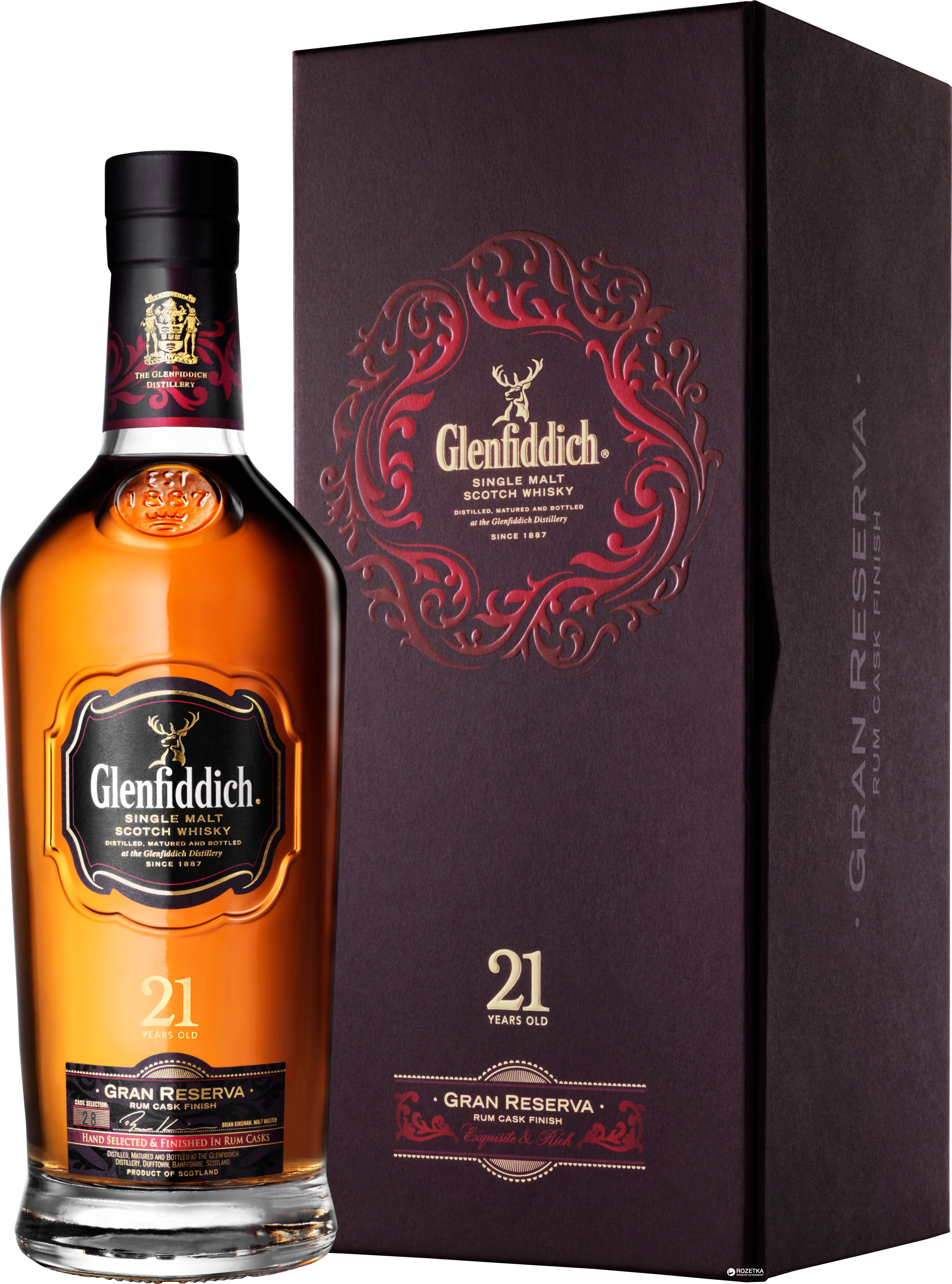 Віскі Glenfiddich 21 рік витримки 0.7 л 40% у подарунковій упаковці (5010327324081)