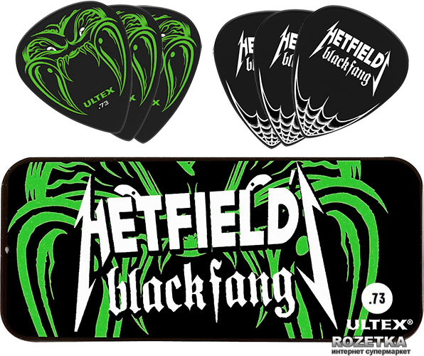 

Медиаторы Dunlop PH112T.73 Hetfield's Black Fang Pick Tin 0.73 (6 шт.)