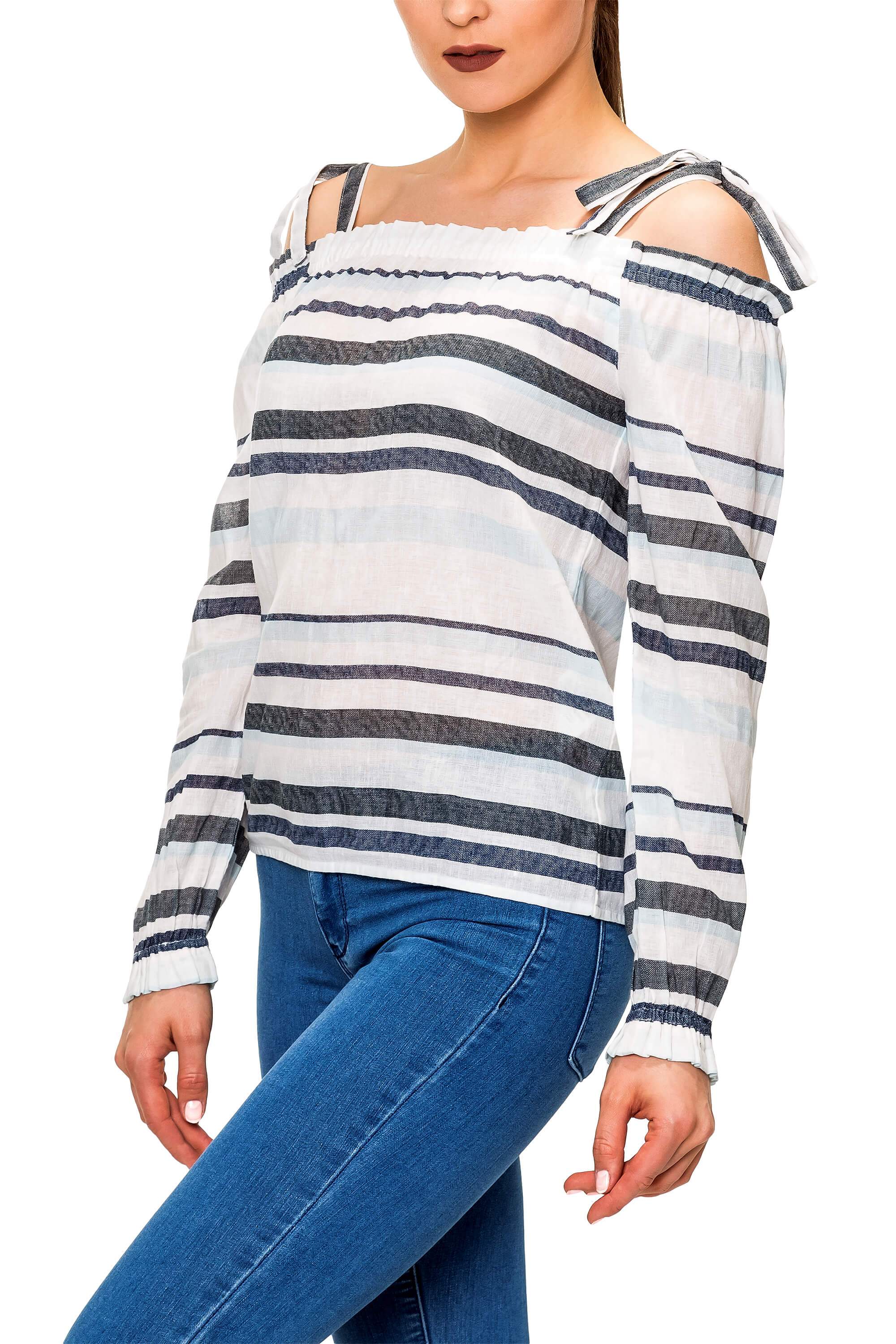 

Блуза Vero Moda Snow White/Cool Blue XS белый