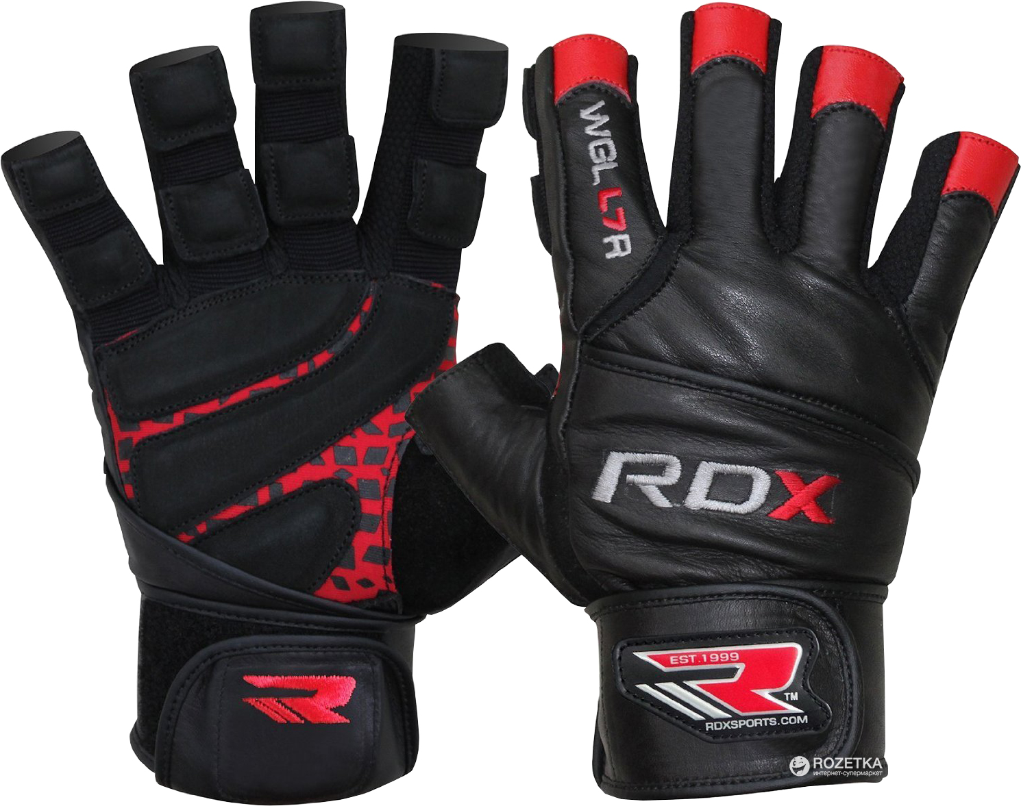

Перчатки для фитнеса RDX Membran Pro M Черно-красные (341_20105)