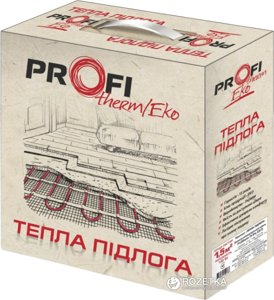 

Теплый пол ProfiTherm Eko 2 двухжильный кабель 2025 Вт 122 м (70208626)