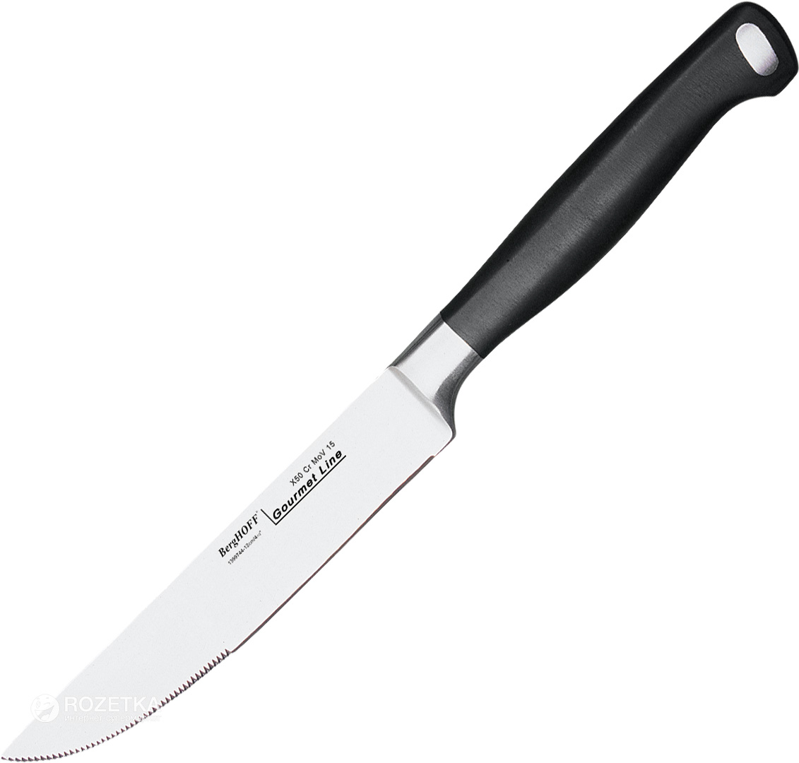 Акція на Кухонный нож BergHOFF Gourmet Line для стейков 114 мм Black (1399744) від Rozetka UA