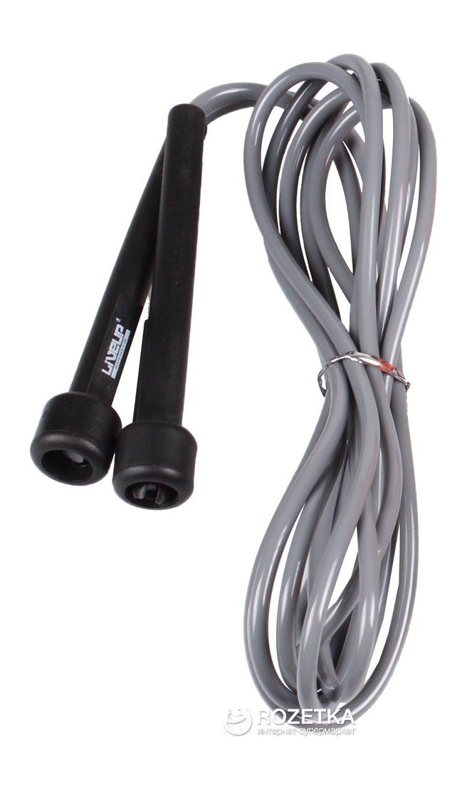 Скакалка LiveUp PVC Jump Rope 275x0.5 см Black-Grey (LS3115-g) – фото ...