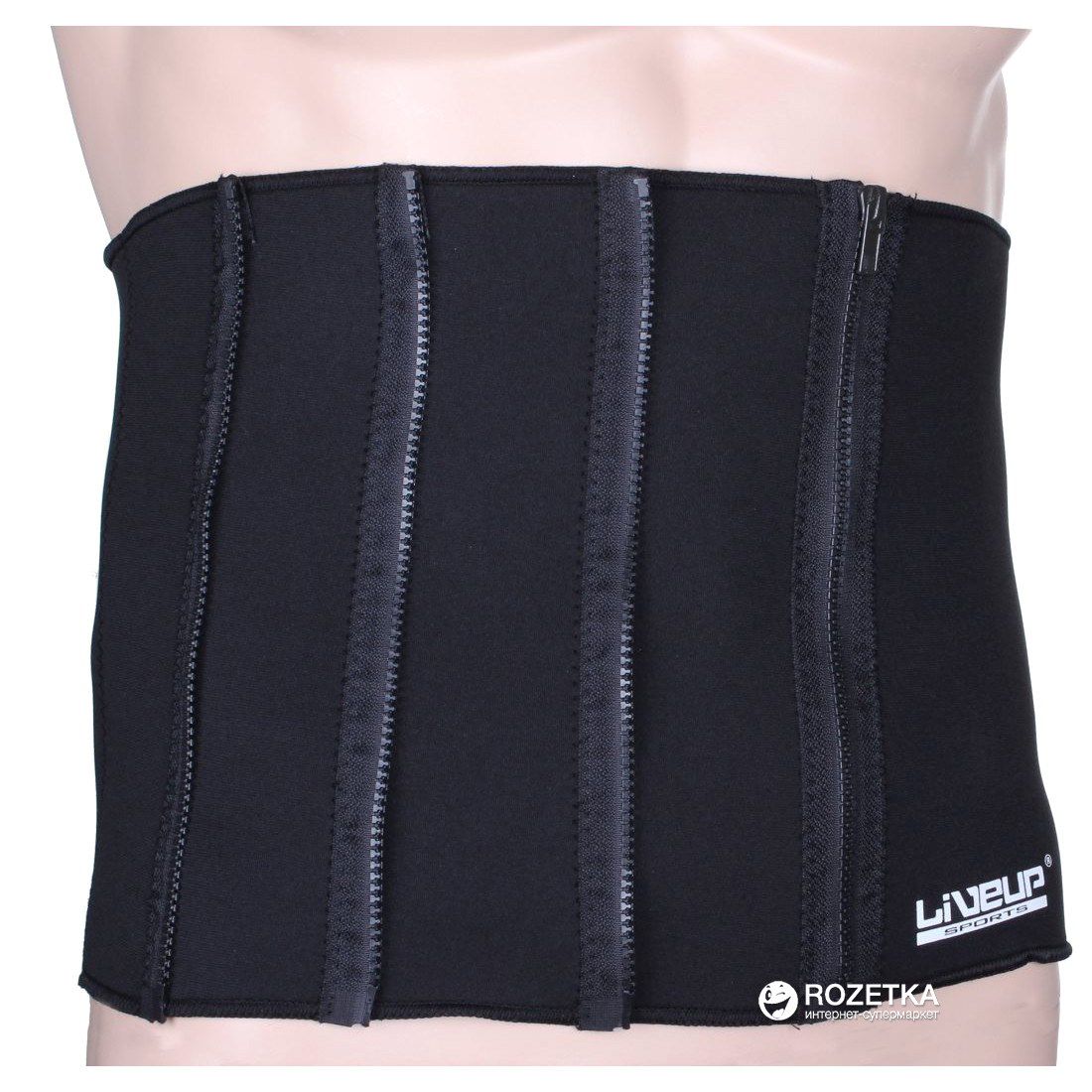 

Пояс для похудения LiveUp Zipper Slim Belt 84x27.5 см Black (LS3039A)
