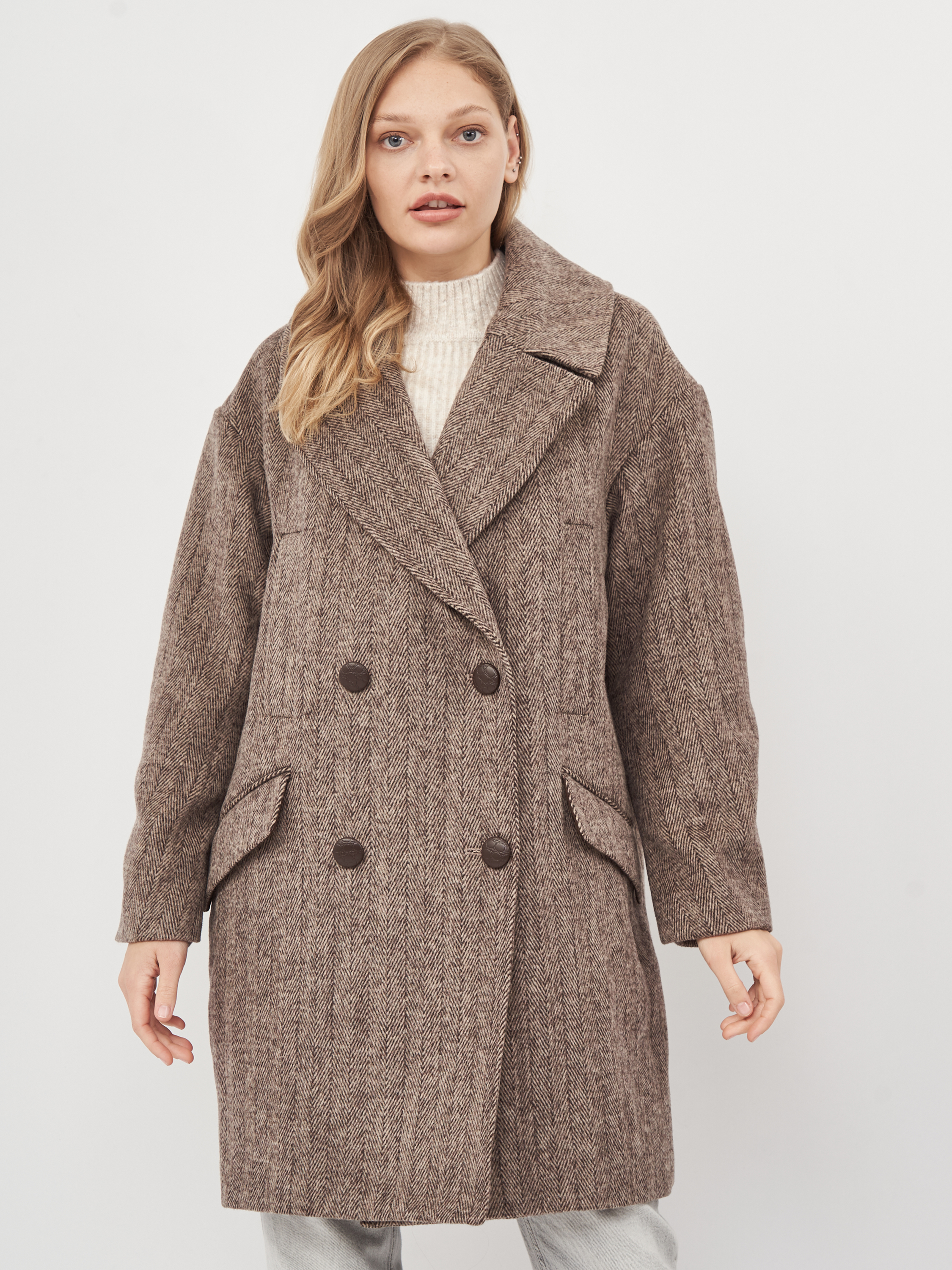 

Пальто H& 7728150  Темно-коричневое, Пальто H&M 7728150 M Темно-коричневое