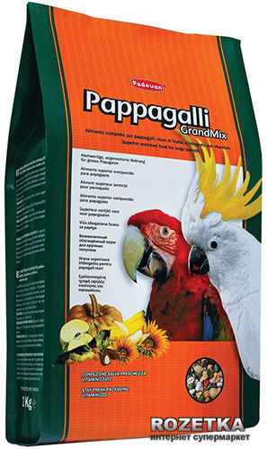 Акція на Повседневный корм для крупных попугаев Padovan GrandMix Pappagalli 2 кг (PP00653) від Rozetka UA
