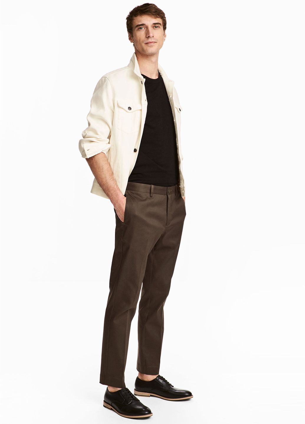 

Брюки H&M 50 Коричневый 0481420_серый_01