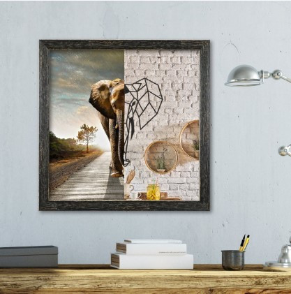 

Объемная картина из дерева DecArt Elephant Wallpaper