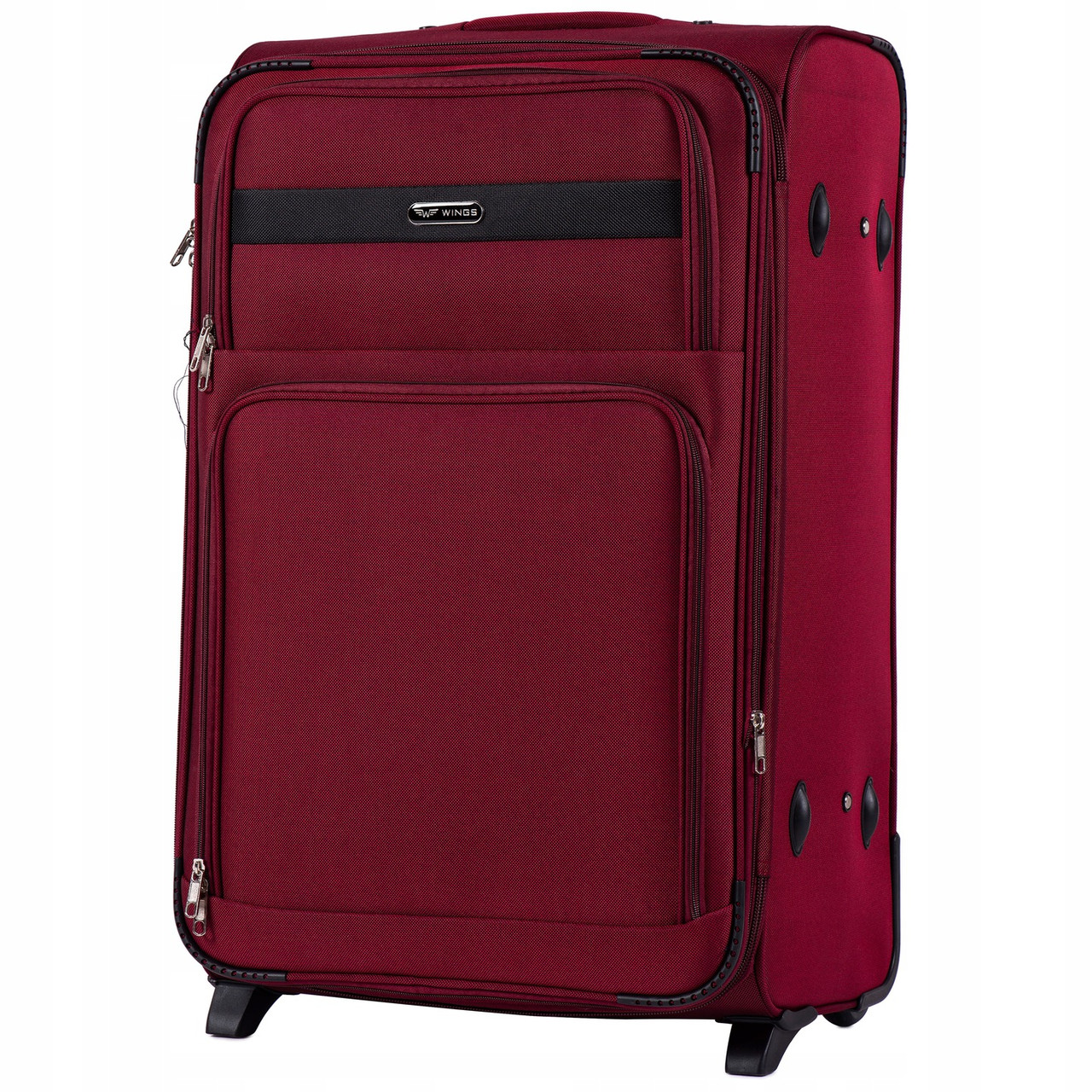 

Большой тканевый чемодан на 2 колесах 1605 L ( бордовый / dark red)