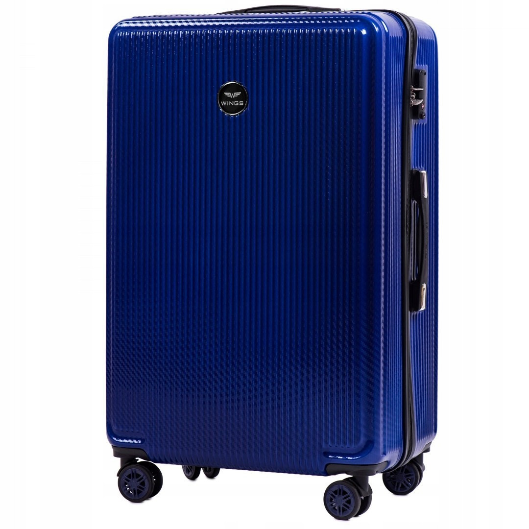 

Средний пластиковый чемодан Wings на 4 колесах PC565 M (синий / blue)