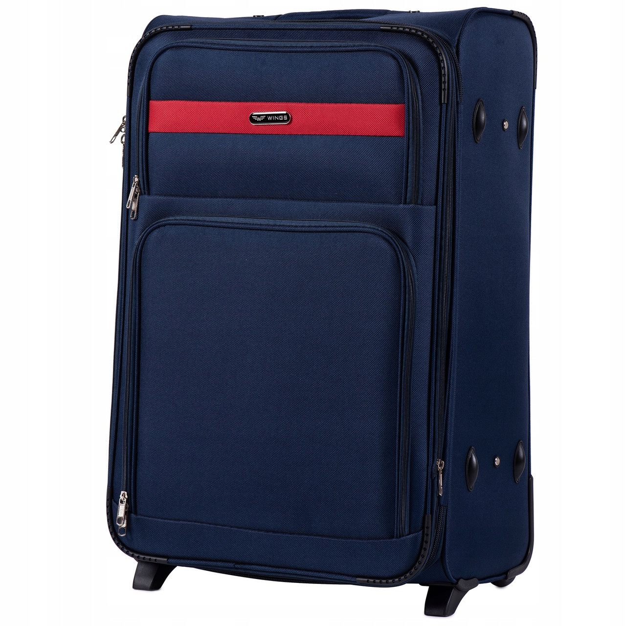 

Большой тканевый чемодан на 2 колесах 1605 L ( синий / blue)