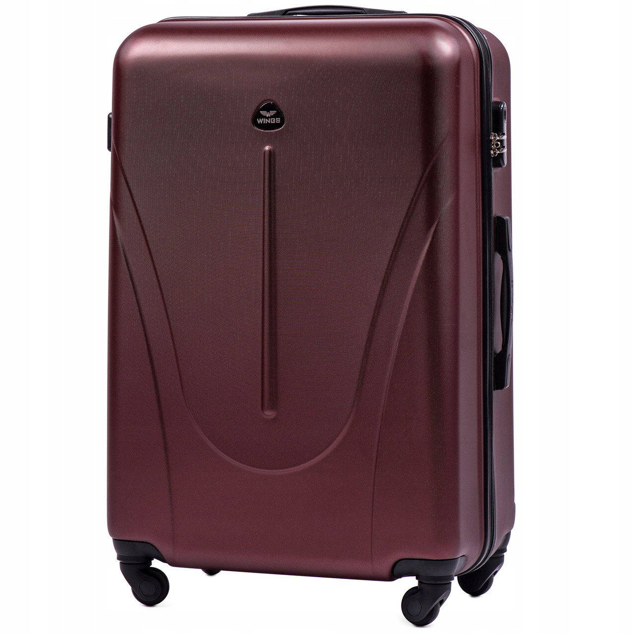 

Средний дорожный пластиковый чемодан Wings 888 M ( бордовый / dark red )