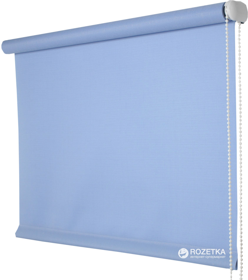 

Ролета тканевая Деко-Сити Стандарт 120x170 см, лен, Голубая