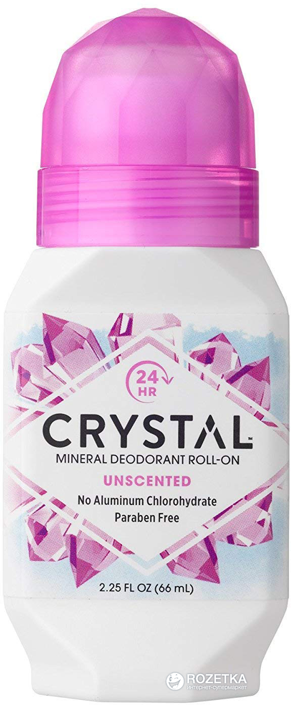 Дезодорант роликовый Crystal натуральный без запаха 66 мл (086449256635 ...