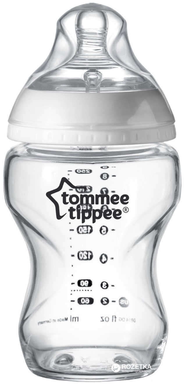 

Бутылочка стеклянная Tommee Tippee с силиконовой соской 250 мл (5010415224385)