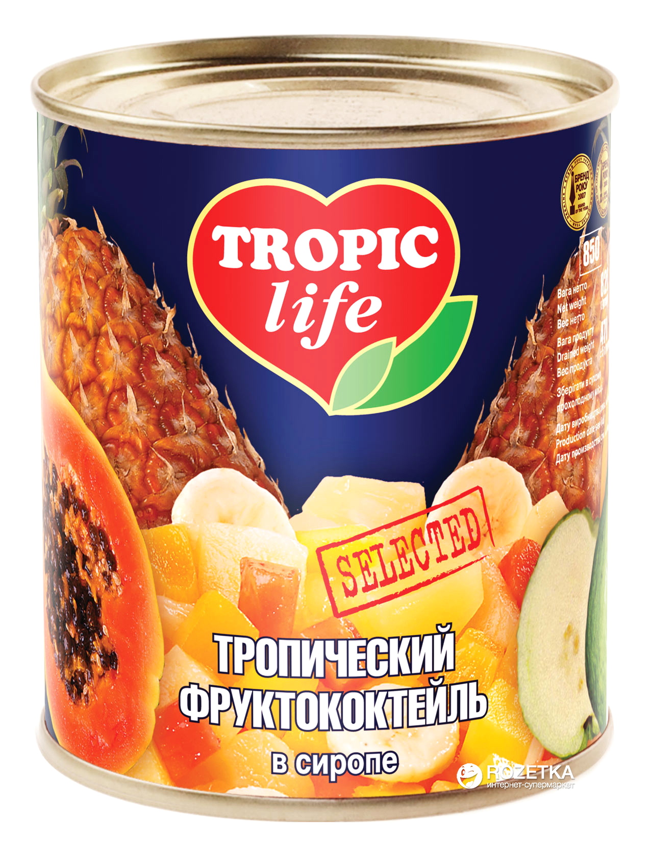 Тропический фруктовый коктейль в сиропе Tropic Life 850 мл ...