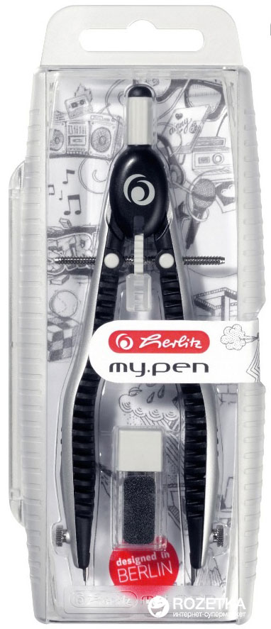 

Циркуль Herlitz My Pen Urban в футляре + грифель Черный (11122322)