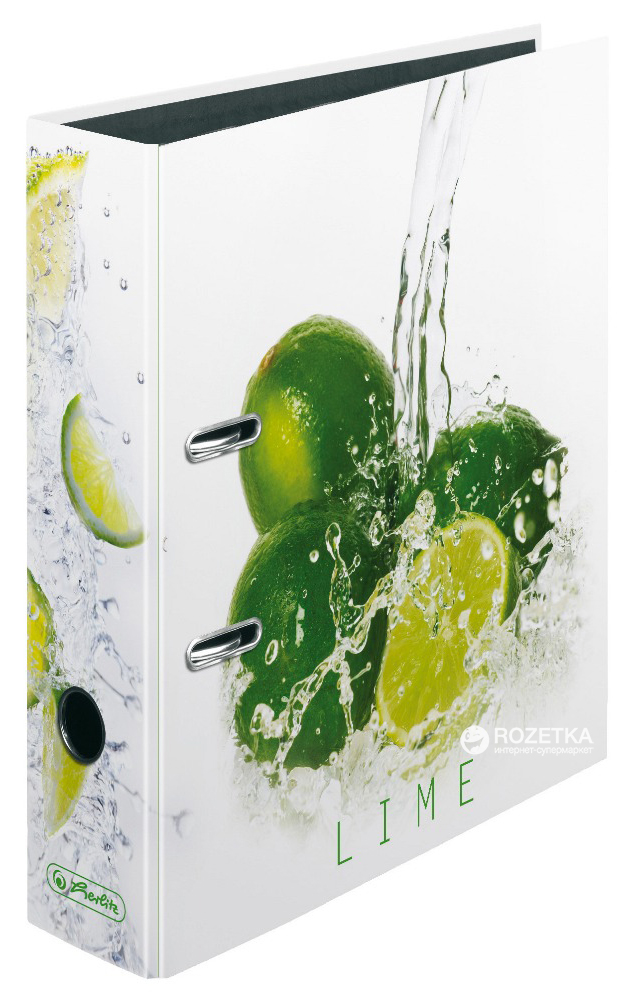 

Папка-регистратор Herlitz maX.file Fresh Fruit Lime А4 80 мм Белая (11306008)