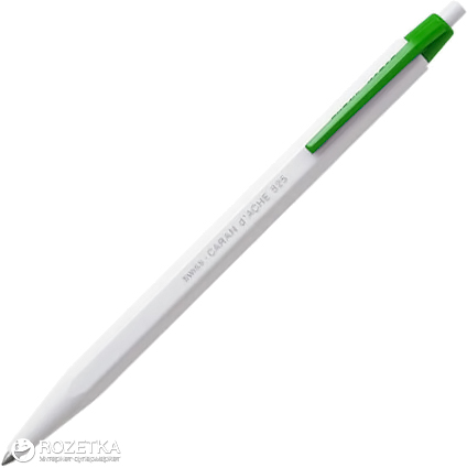 

Ручка шариковая Caran d'Ache 825 Eco Зелёная 0.7 мм Белый корпус Зеленая клипса (7610186027123)
