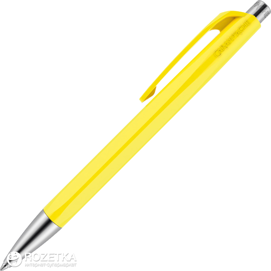 

Ручка шариковая Caran d'Ache 888 Infinite Синяя 0.7 мм Желтый корпус (7630002331432)